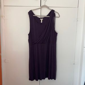 NWT Soma One Shoulder Draped Sleeveless Dress
